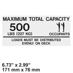 Picture of Decal - Capacity 500lbs