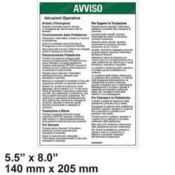 Picture of Decal Notice Oper Inst Pcp