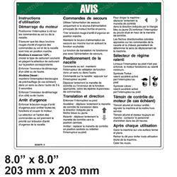 Picture of Decal Notice Operating Instic