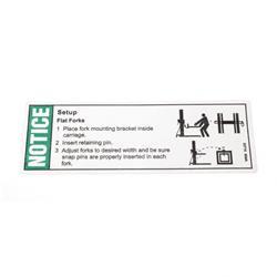 Picture of Decal Notice Flat Fork Setup