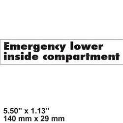 Picture of Decal - Emergency Lower