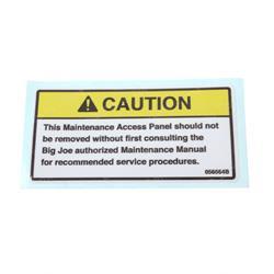 Big Joe 056564 - decal-caution access panel