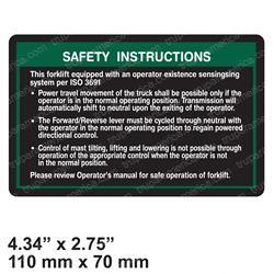 HYUNDAI 92AD-00240 DECAL - SAFETY INSTRUCTIONS