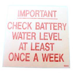 Picture of Decal - Battery Water Level