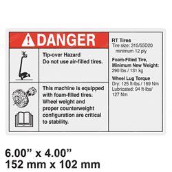 Picture of Decal - Danger Tip Over