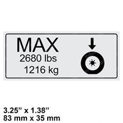 Picture of Decal,max Tire Load