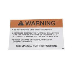 Picture of Decal - Capacity 750lbs