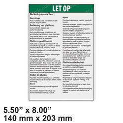 Picture of Decal Notice Oper Inst Pcp