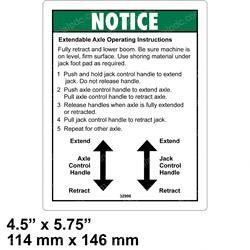 Picture of Decal - Notice Exit Axle