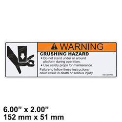 Picture of Decal-Crushing Hazard