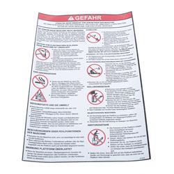 Picture of Decal - General Warning (de)