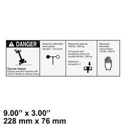 Picture of Decal-Danger-Cap-Ansi Word 440