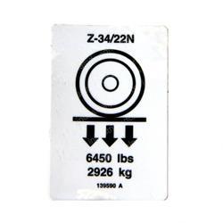 Picture of Decal Label Wheel Load Z34n