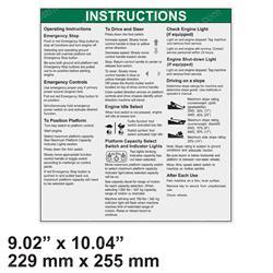 Picture of Decal - Instructions Operation