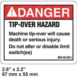 Picture of Decal - Tip Over Hazard
