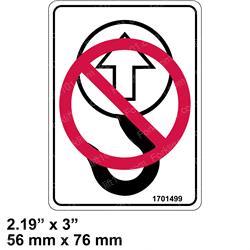 sy95264 DECAL - NO TIE DOWN/LIFT