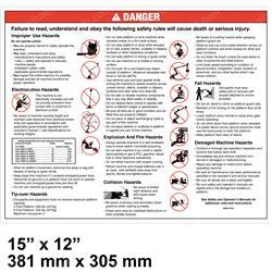 Picture of Decal Danger Gen.safety Rules