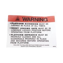 Picture of Decal - Lock Warning