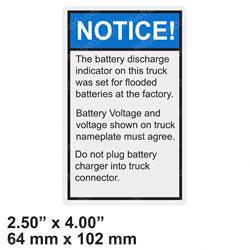 Picture of Decal - Notice Battery