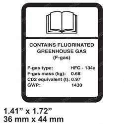 Picture of Decal - Contains Fluorinated G