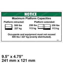 Picture of Decal - Notice Max Cap 500
