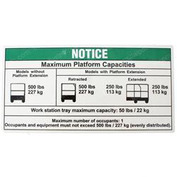 Picture of Decal Maximum Capacity Gr