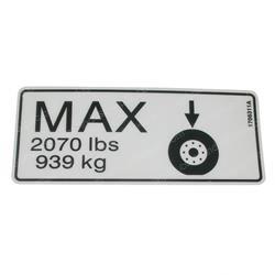 Picture of Decal - Tire Load(2070lb/939kg)