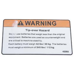 Picture of Decal Warning Tip Over Hazard