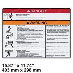 Picture of Decal - Warning/Danger Plat