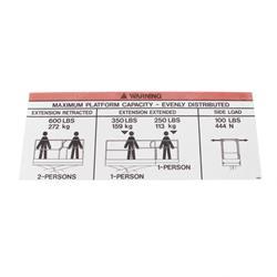 Picture of Decal - Capacity 600lbs