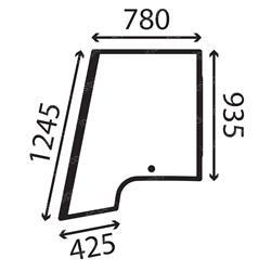 Picture of Right Rear 1/4 Window-Green