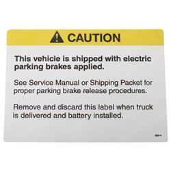 Picture of Caution Brakes Applied