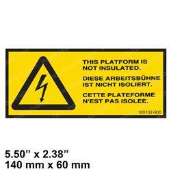 Picture of Decal -  Plate Not Insulated