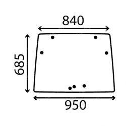 Picture of Tractor Cab Front Glasses