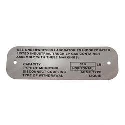 Picture of Name Plate - Lp Tank