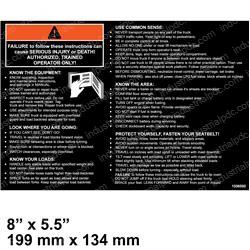 Picture of Decal - Operator Warning