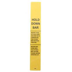 Picture of Decal Hold Down Bar Yellow