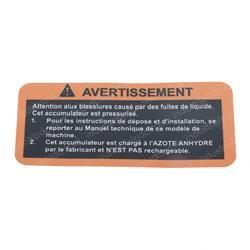 Picture of Decal - Avertissement French