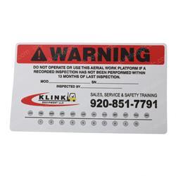 Picture of Decal - Ansi Warning