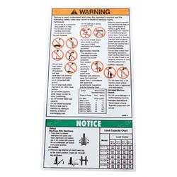 Picture of Decal Operating Instruct. Sla