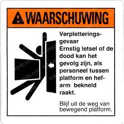 Picture of Decal - Warn Crush Hazard Plat