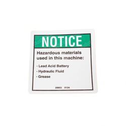 Picture of Decal Notice Hazard.matls.dc