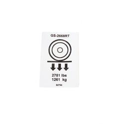 Picture of Decal Label Wheel Load Gs-2668