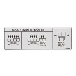 Picture of Decal - Cap(2250lb-1020kg)