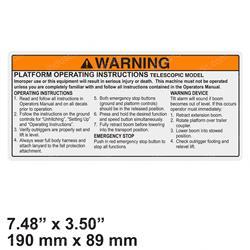 Picture of Decal - Warning Platform Op
