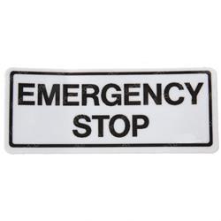 sn0072545 DECAL - EMERGENCY STOP