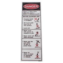 Picture of Decal - Danger Before Elevate