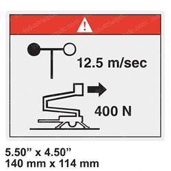 Picture of Decal Danger Manual Force 400n