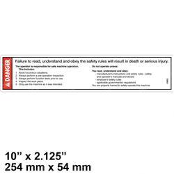 Picture of Decal - Danger Improper Use Haz