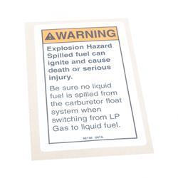 Picture of Decal Warning Explosion Hazard